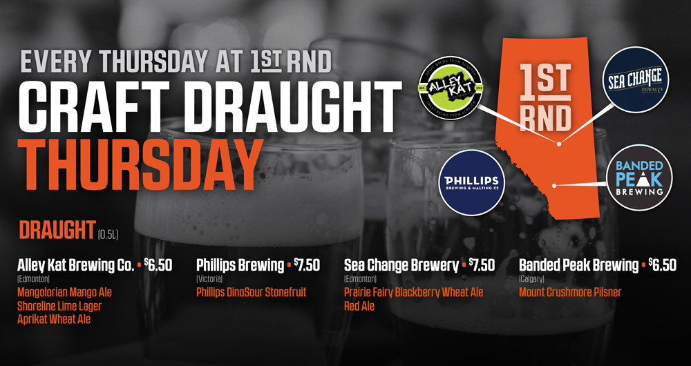 CRAFT DRAUGHTS THURSDAYS!!